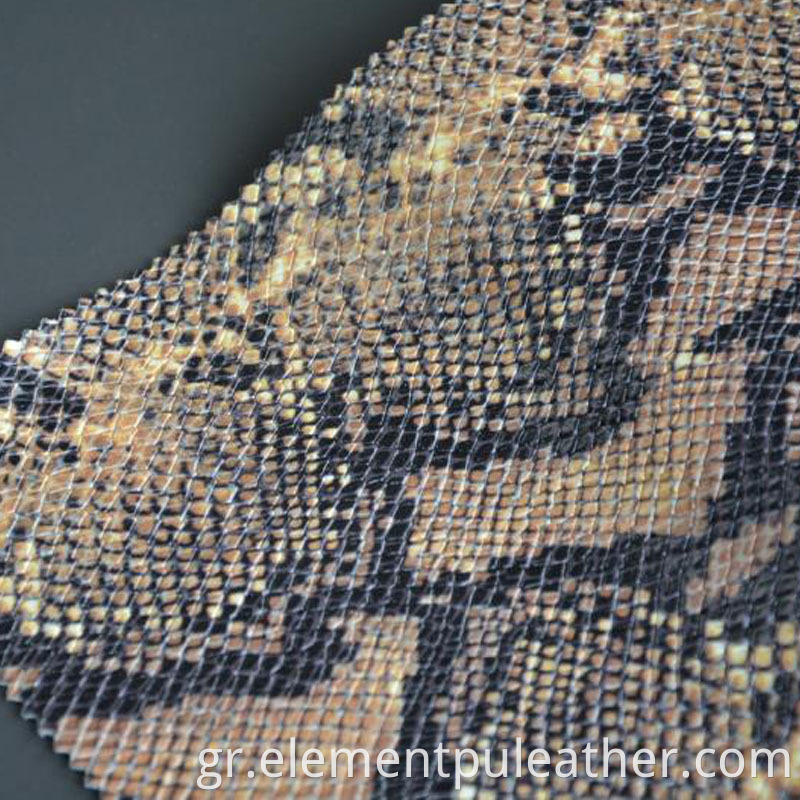 Snake skin synthetic PU leather
